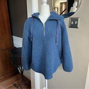 Loft Cozy Blue Sherpa Hoodie
